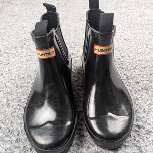 Hunter Original First Classic Toddler Girls 9 Black Sparkly Glitter Rain Boots 2